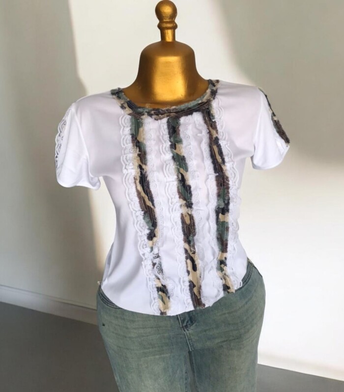 Haut femme rayé manches fluides